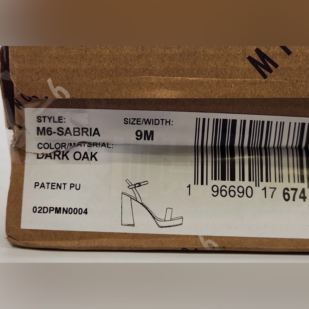 Mix No 6 Sabria Sandal - Dark Oak Size 9 New Damaged Box - Picture 2 of 6